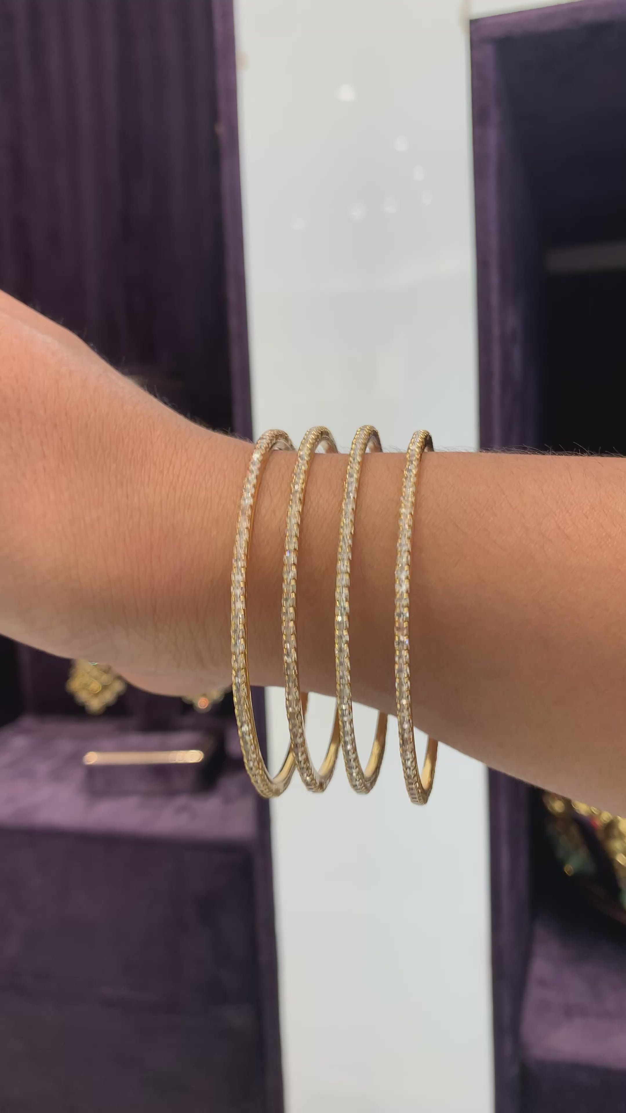 Full white stone set of 4