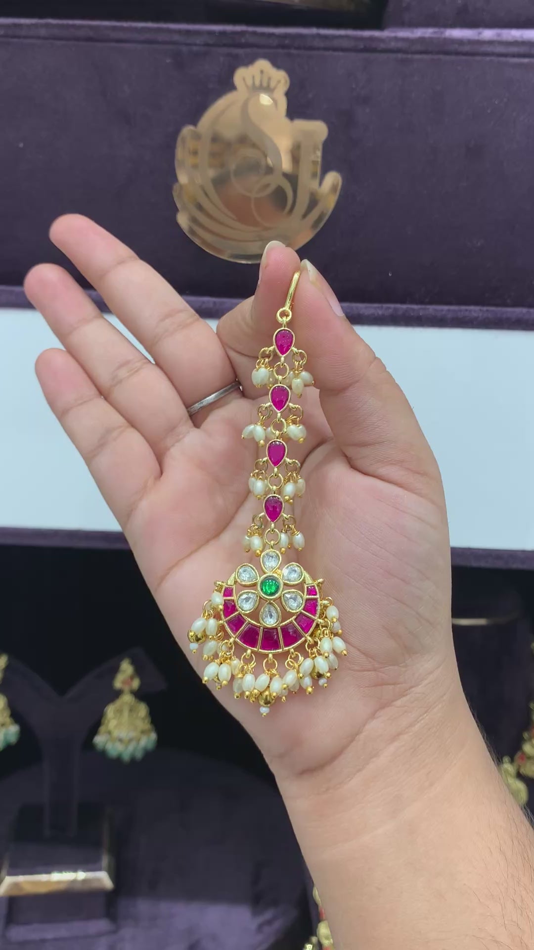 Beautiful ever trendy premium jadav stones  tikka