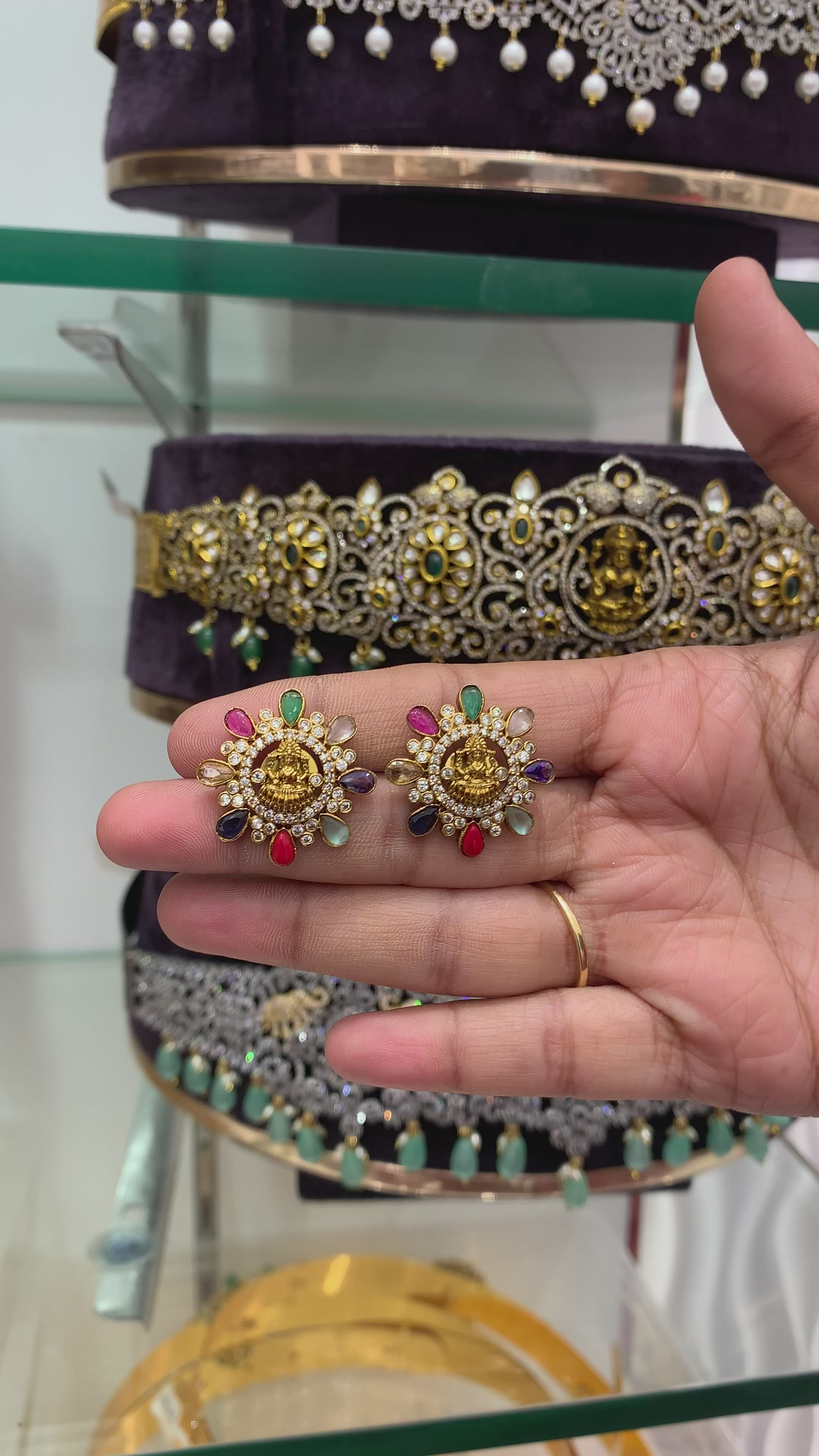 Beautiful Navarathna Studs