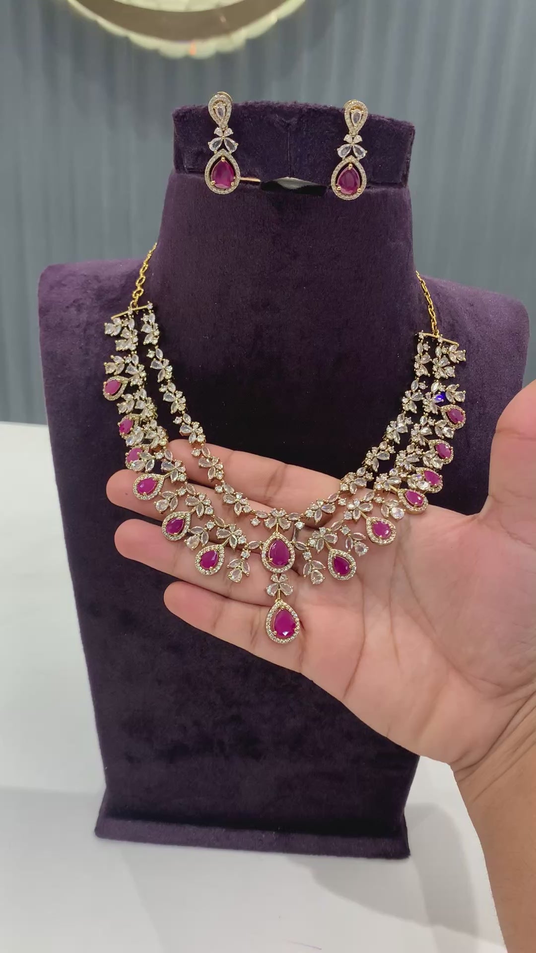 Beautiful ruby necklace