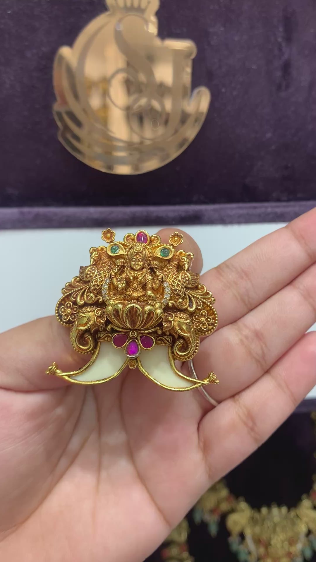 Beautiful Lakshmi Devi idol tiger nail
