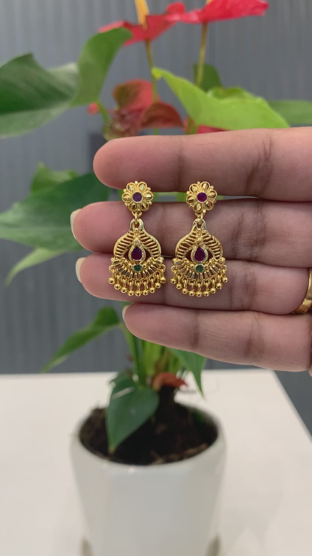 Beautiful Microplated hanging Earrings