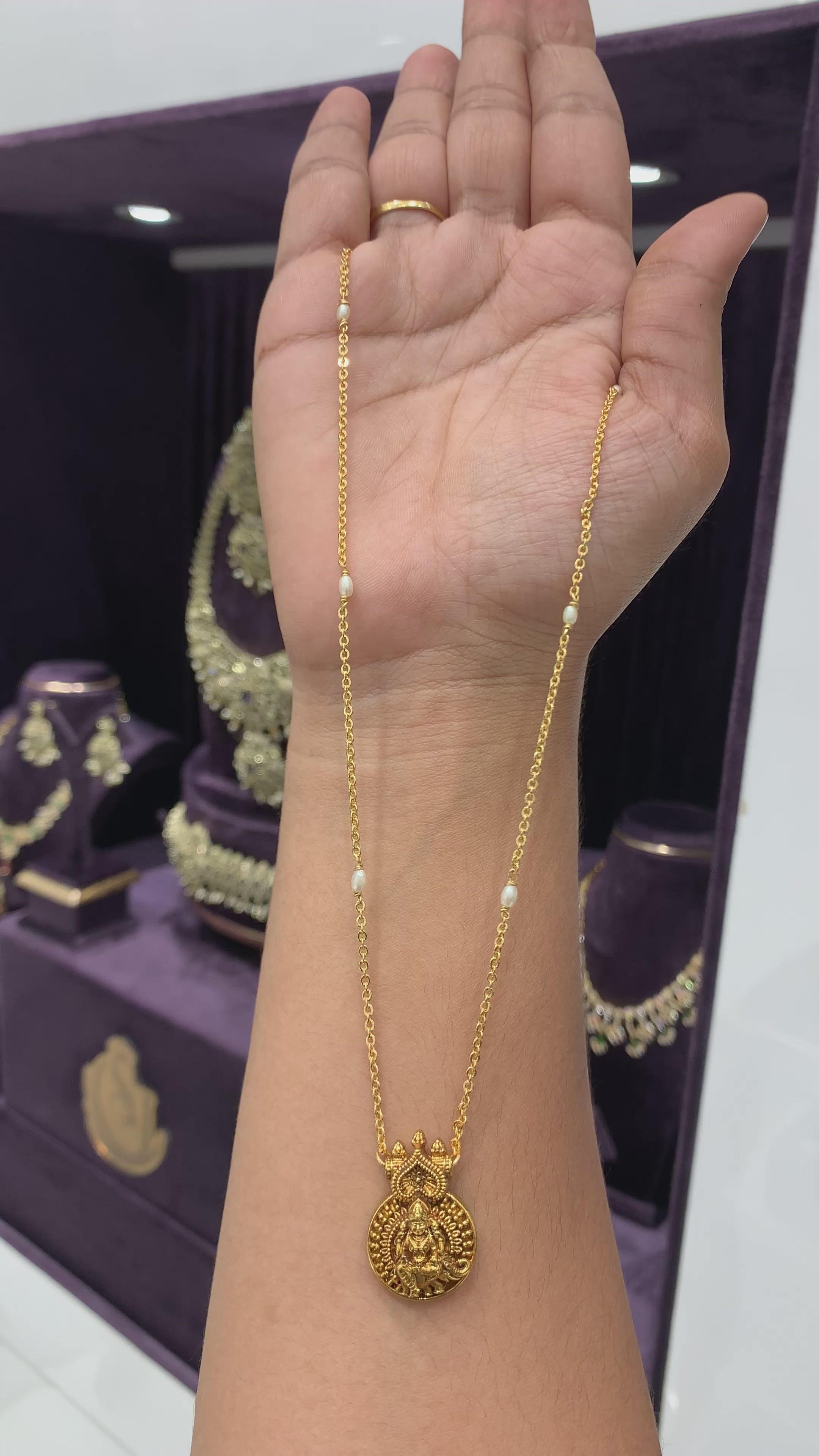 Cute Lakshmi Locket with Chain