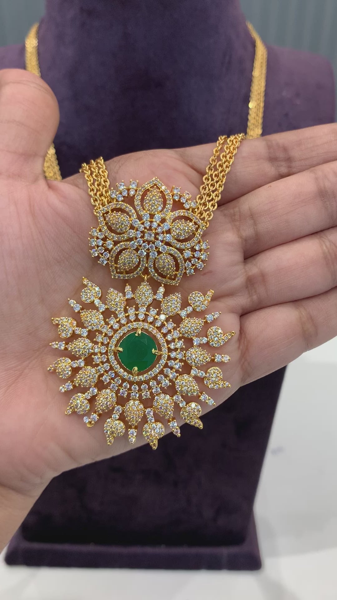 Beautiful Chandraharam with locket