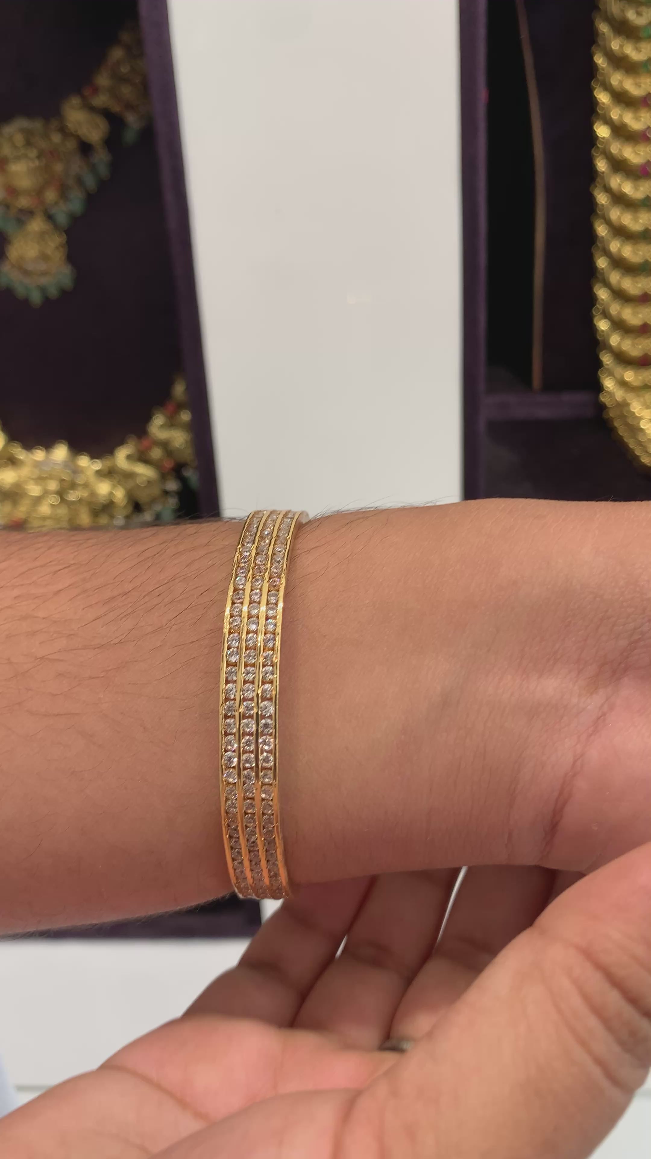 Beautiful white stone bangles