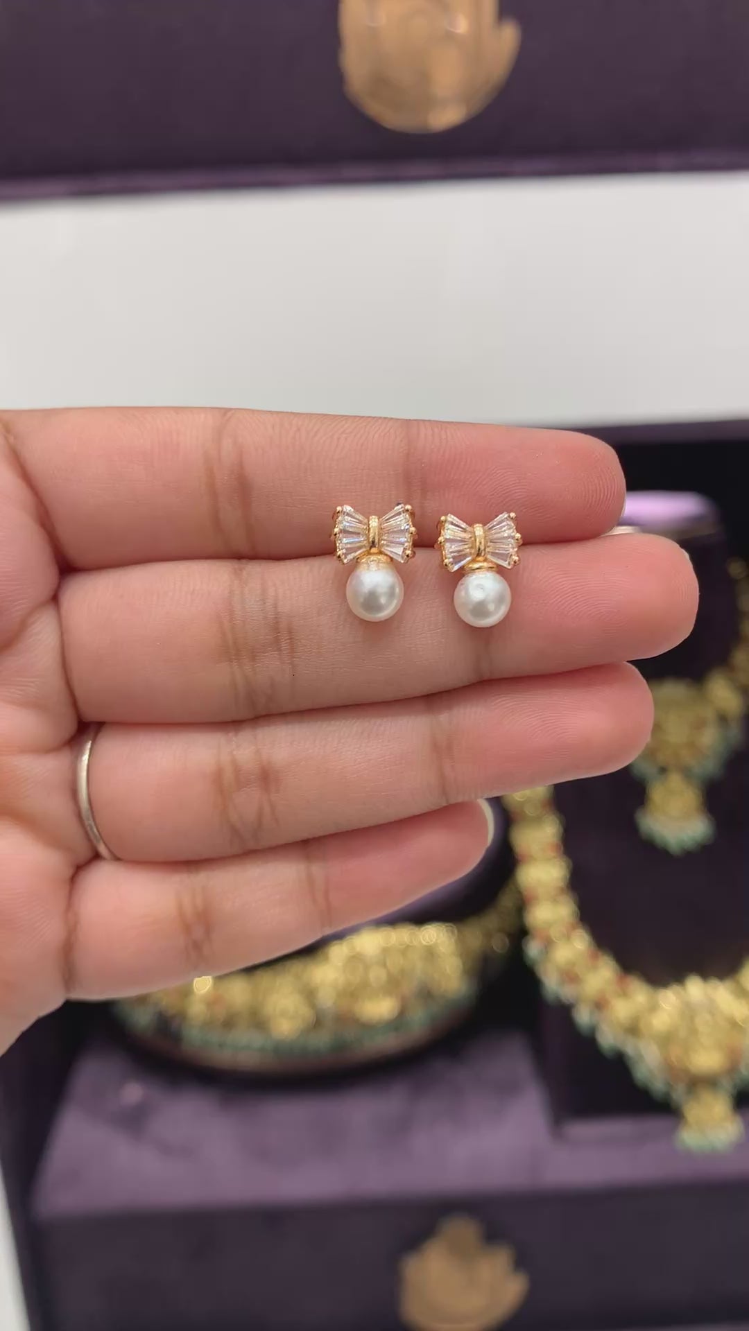 Beautiful nd stylish rose gold studs