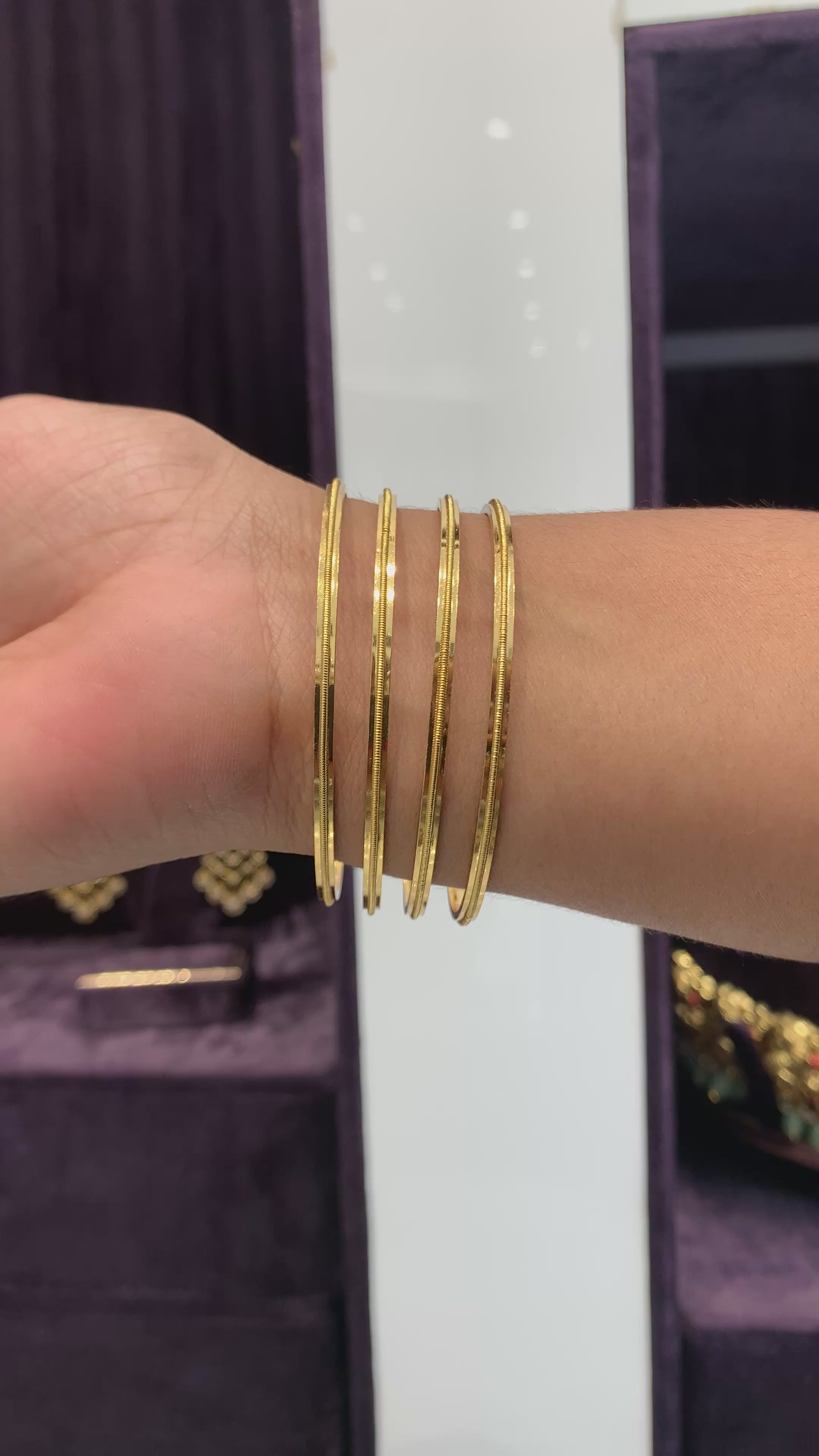 Beautiful gold replica bangles set of 4