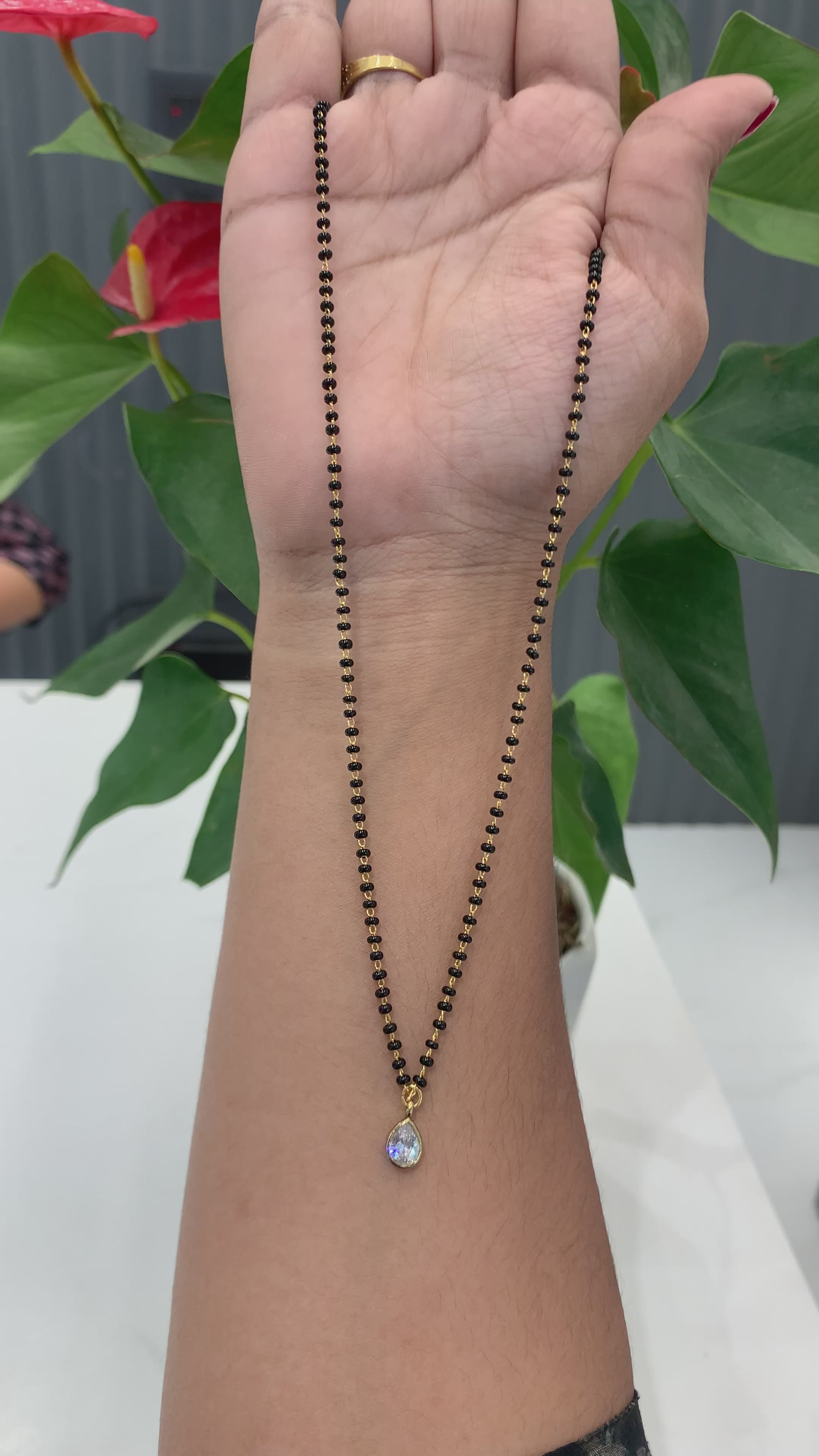 Cute Drop with Black beads