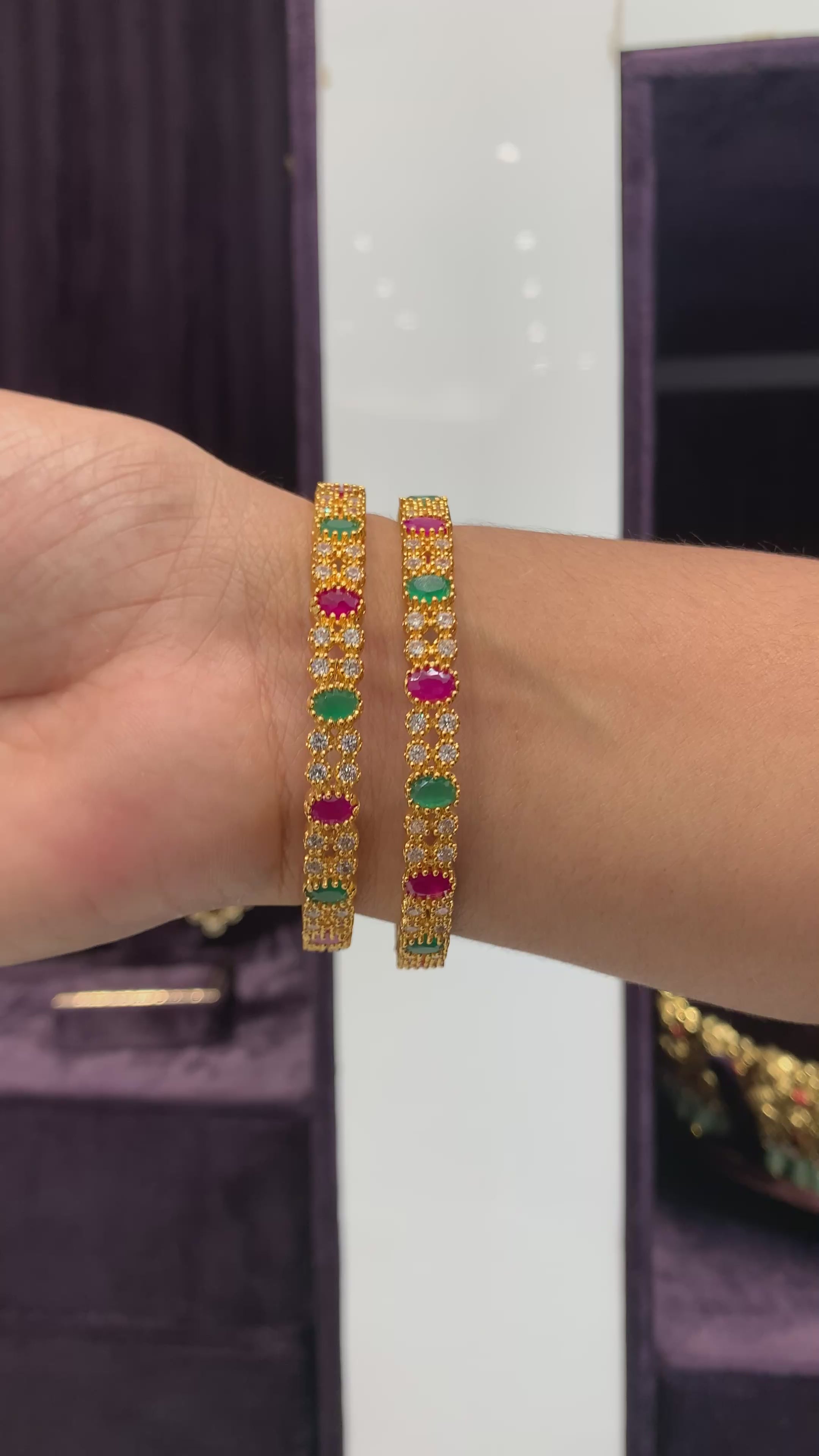 Beautiful multi stone bangles