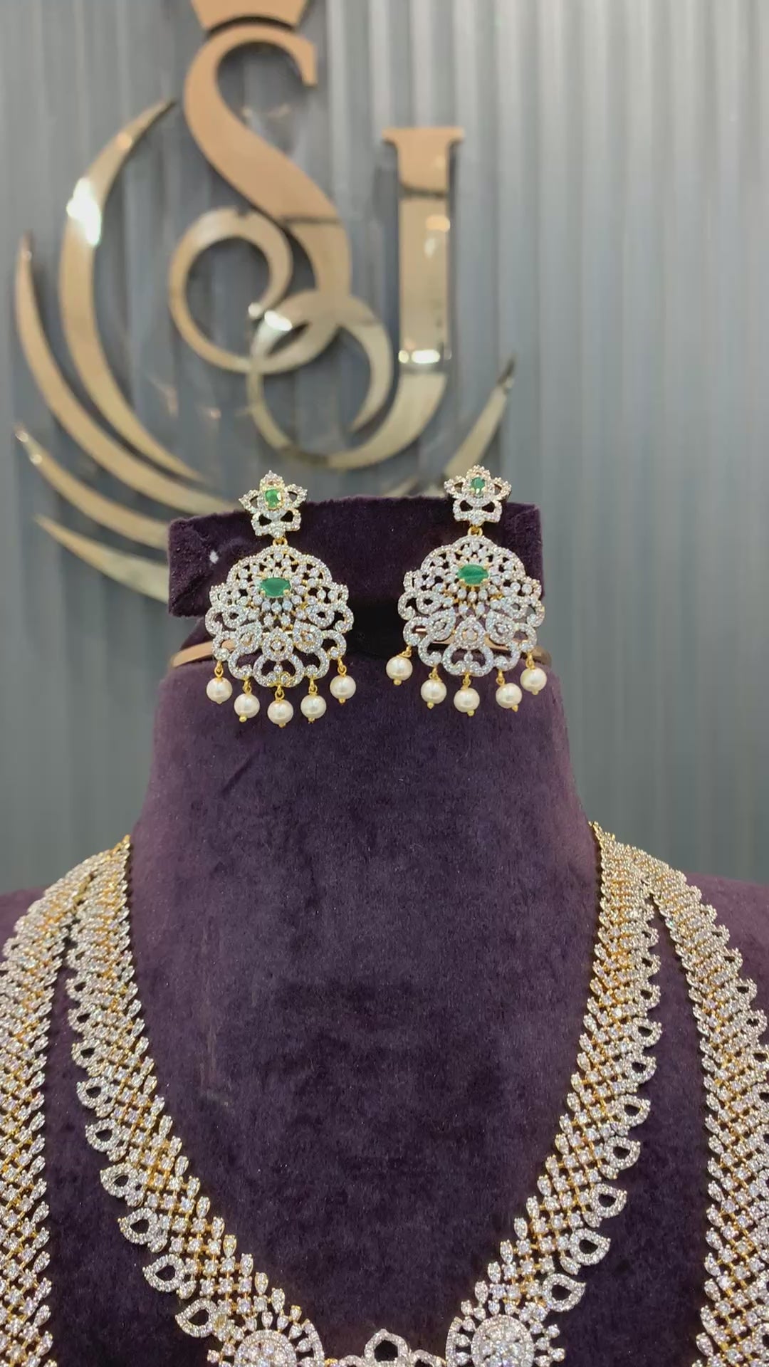 Beautiful GJ combo set for brides with chain vaddanam (for best price ever)