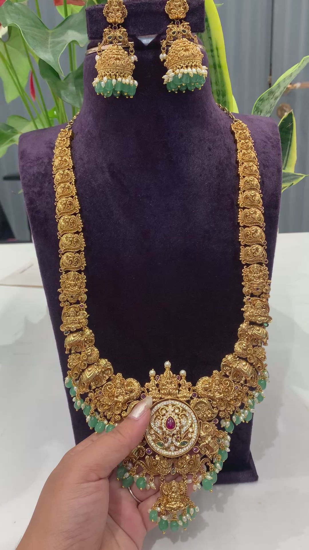 Beautiful 2 in 1 nakshi long haram