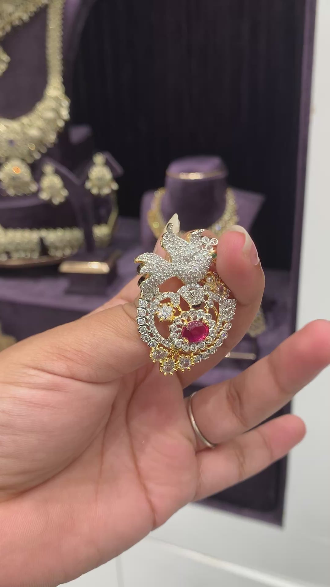 Beautiful GJ locket with back hook