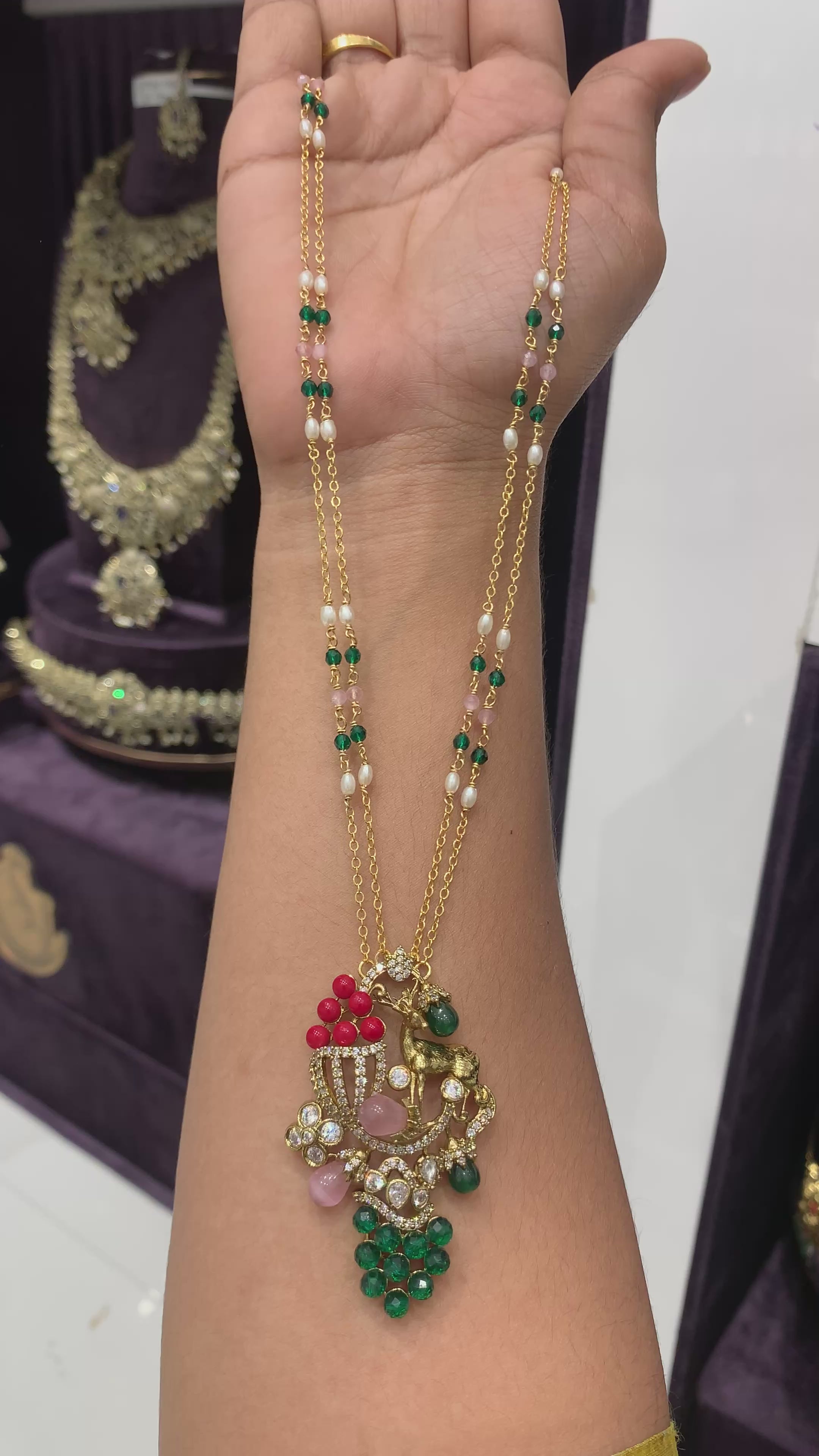 Beautiful chandraharam set