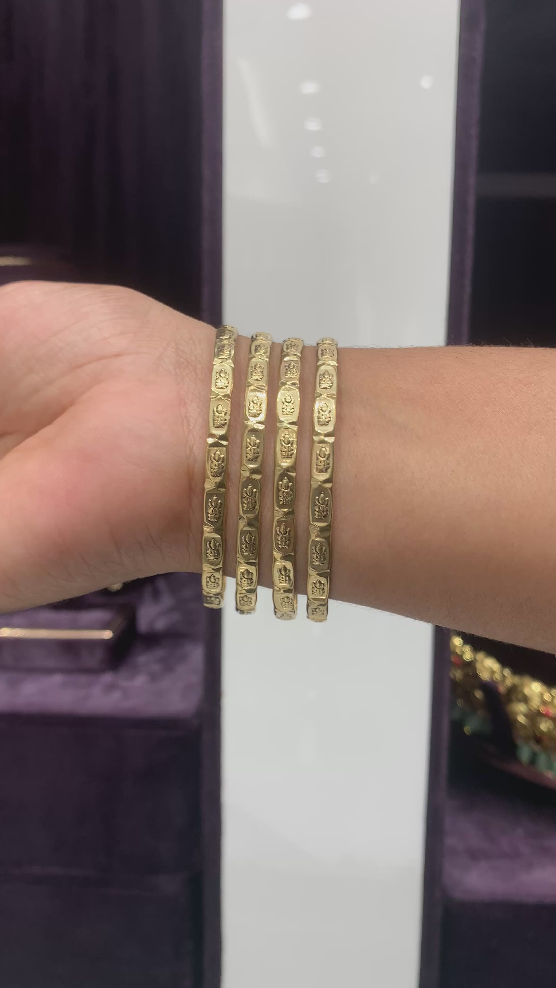 Beautiful panchaloha bangles set of 4