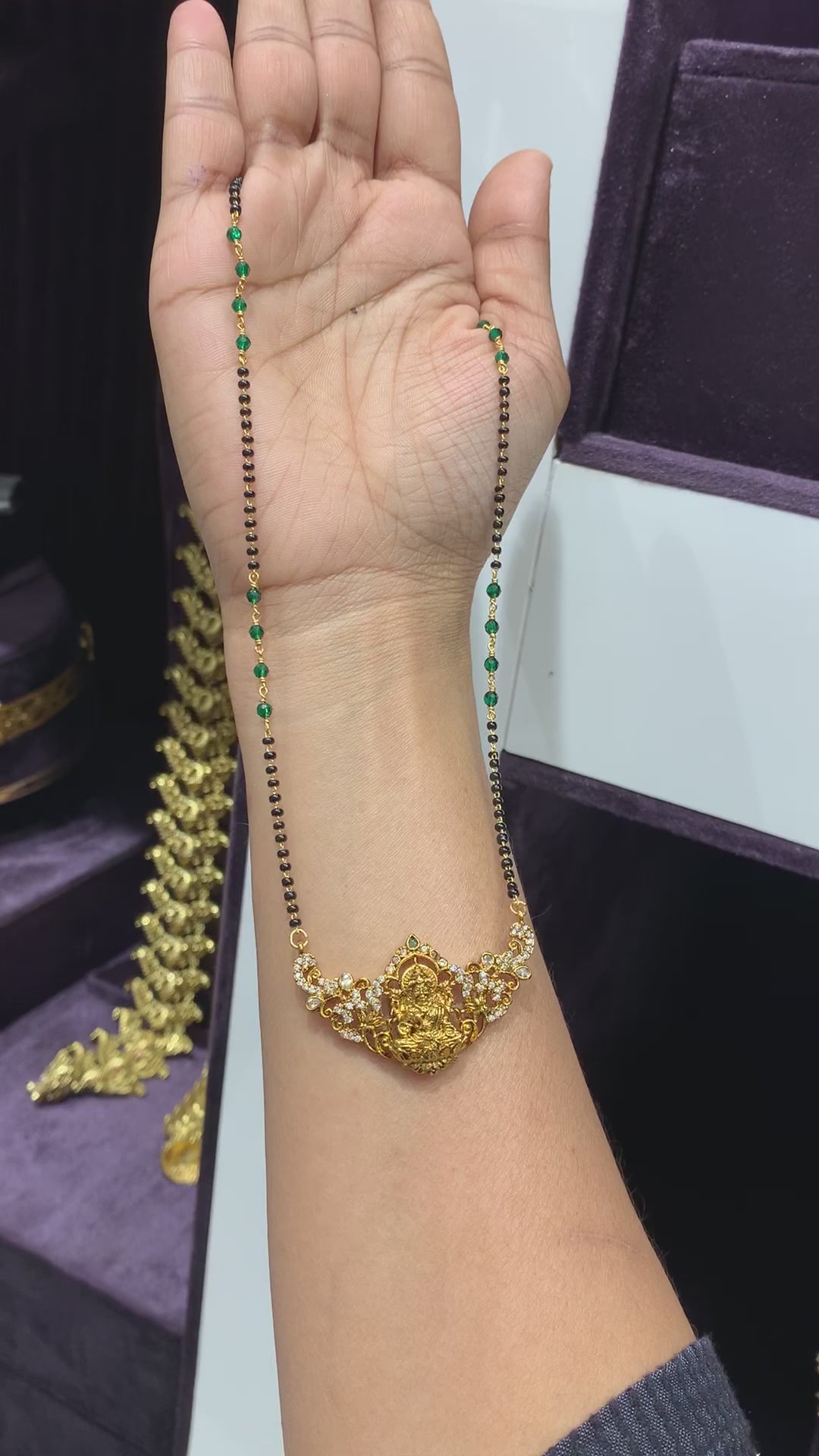 Lakhmi Black beads