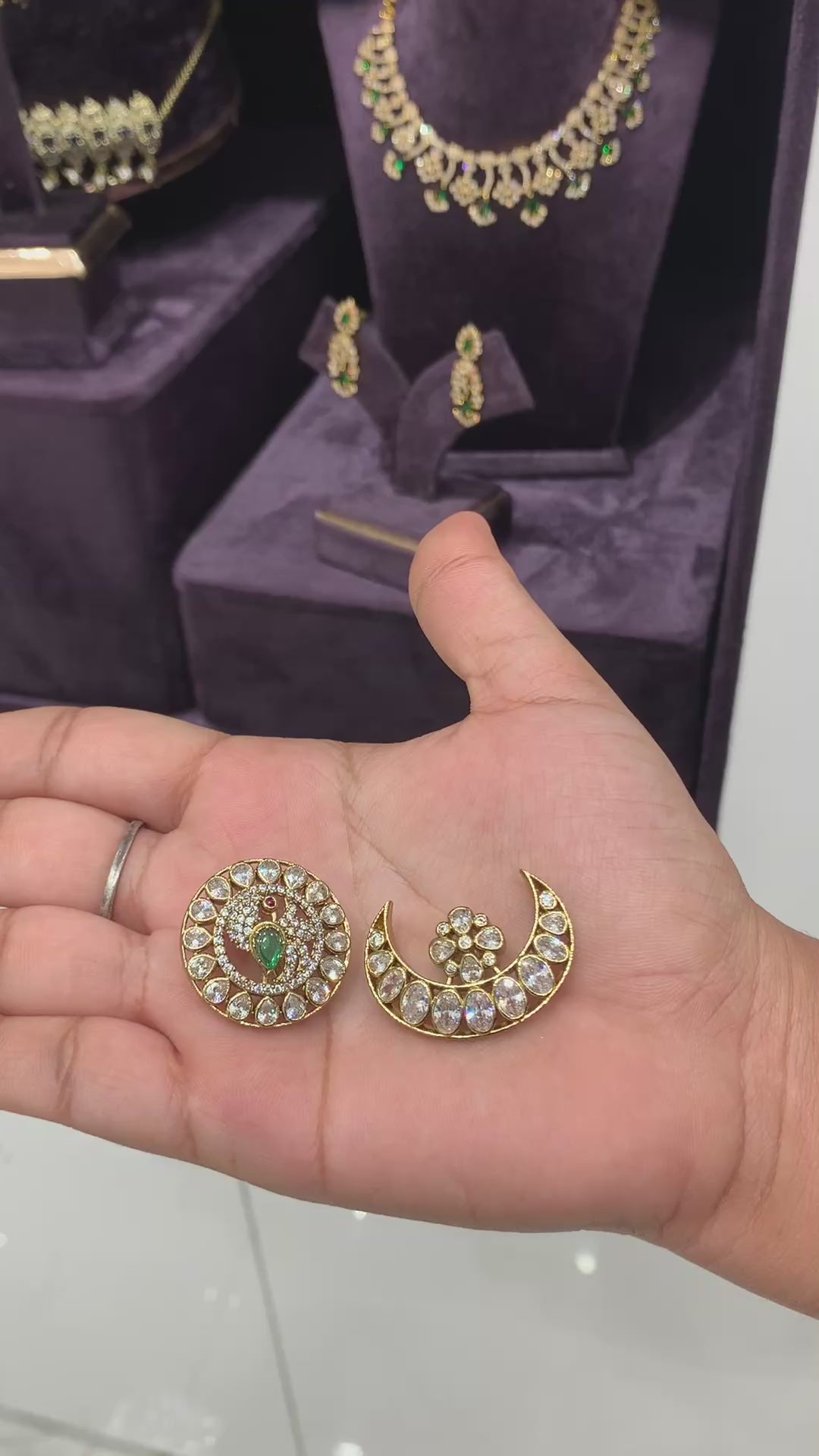 Beautiful sun moon hair pins with back hook