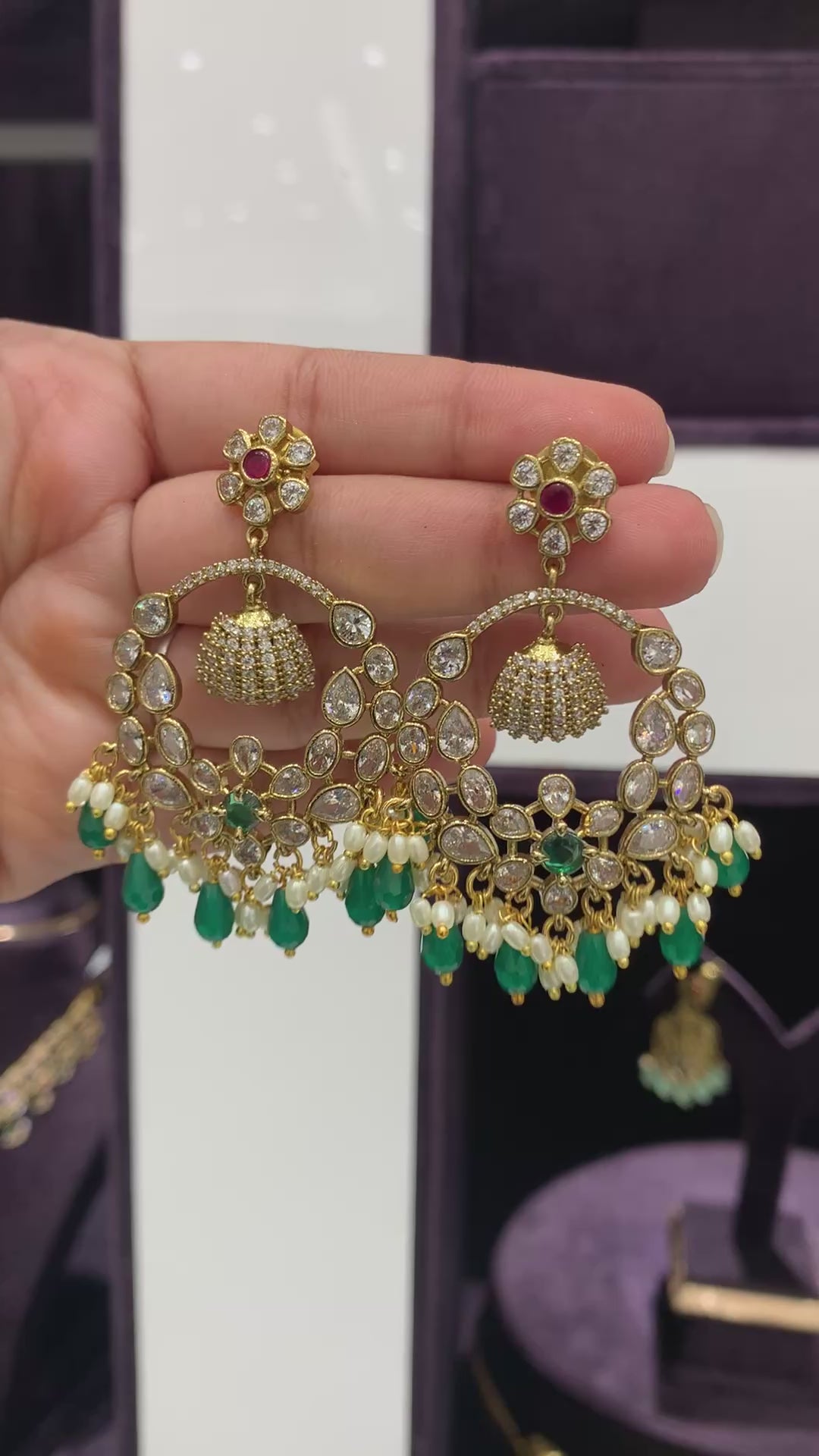 Beautiful Chandbali earrings