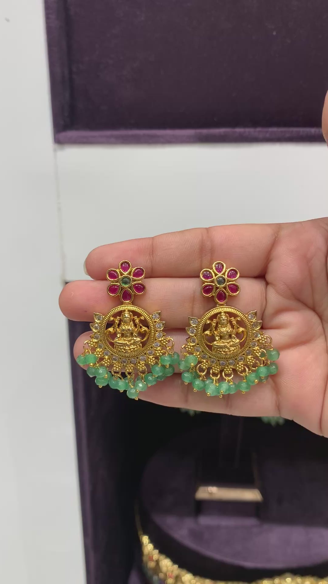 Beautiful Lakshmi Devi earrings