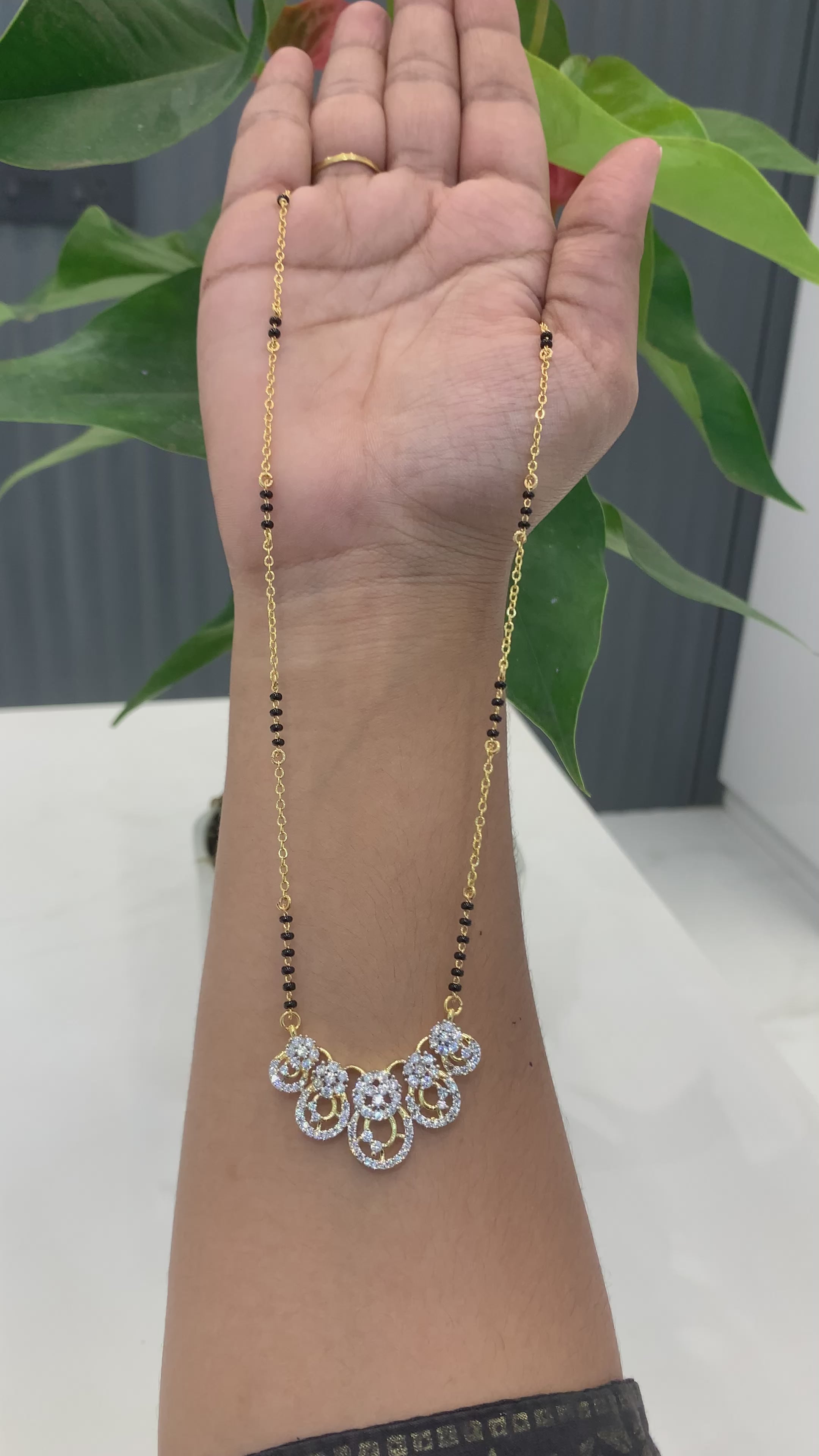 Beautiful Gj Locket with black beads