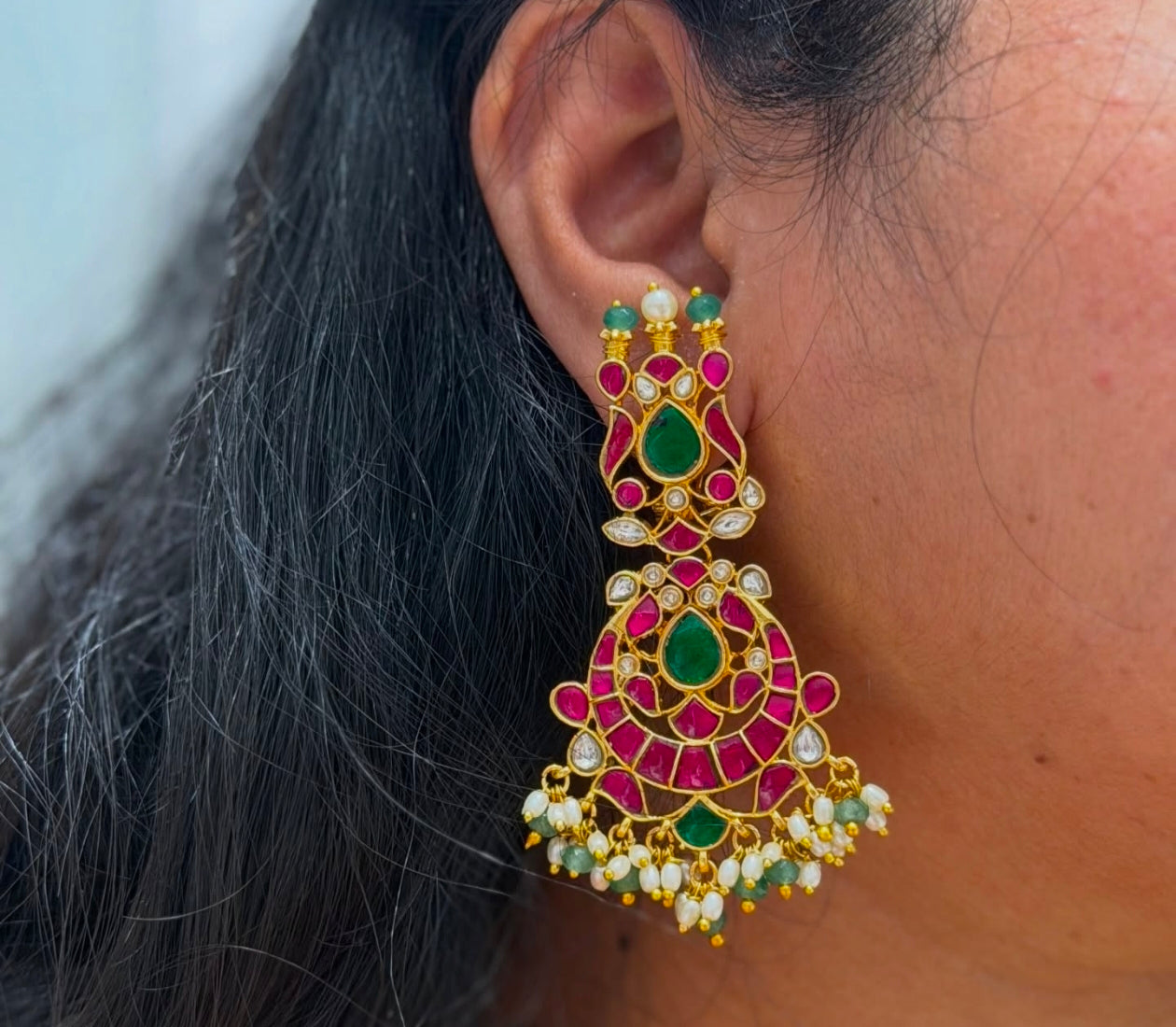 Beautiful premium jadav necklace